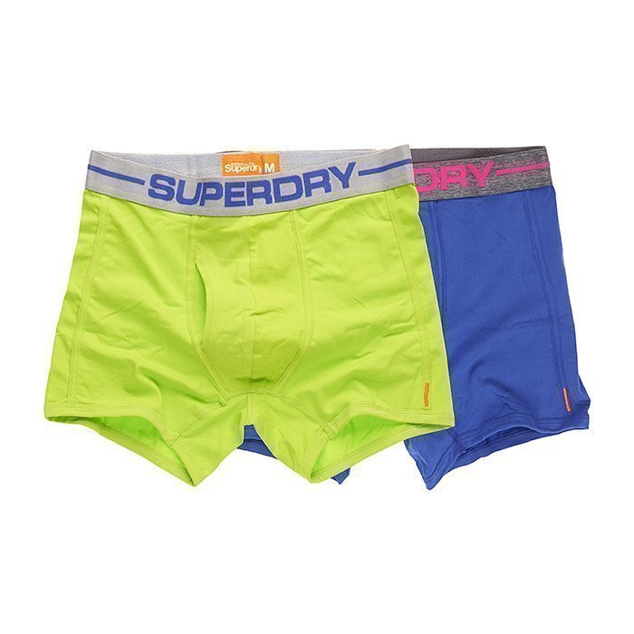 Superdry Men's Sport Boxer Double Pack Cuba Green/Aloha L