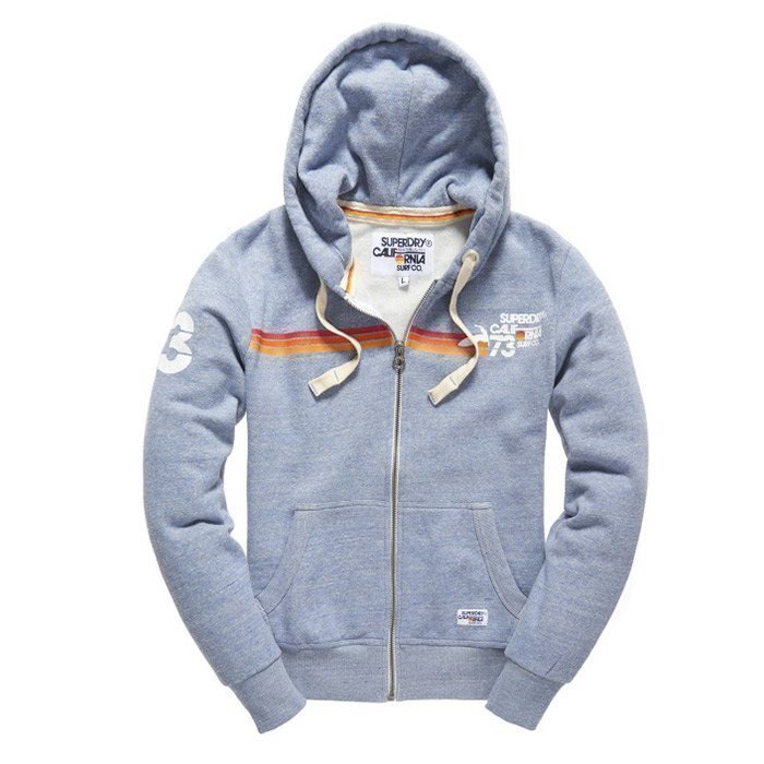 Superdry Men's Sun & Surf Barrel ZipHood Ensign Blue Heather