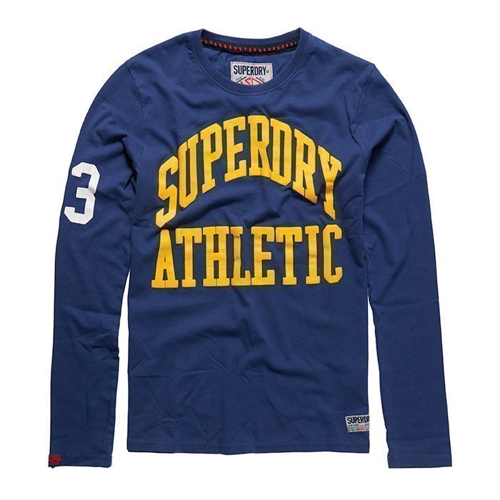 Superdry Men's Tigers Athletic Long Sleeve Supermarine Navy S