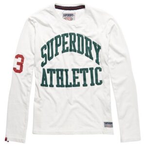 Superdry Men's Tigers Athletic Long Sleeve White/Green L