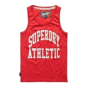 Superdry Men's Tigers Athletic Vest Rich Scarlet S