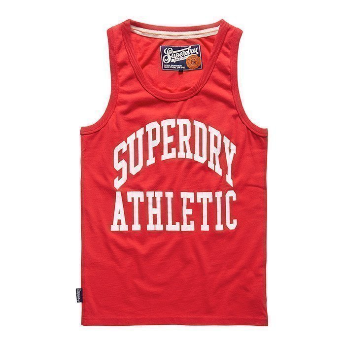 Superdry Men's Tigers Athletic Vest Rich Scarlet