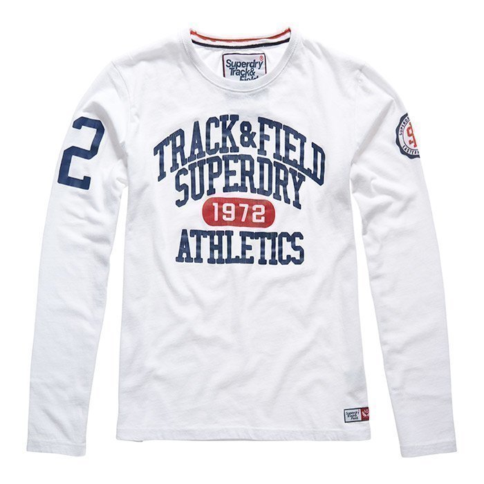 Superdry Men's Trackster Long Sleeve White