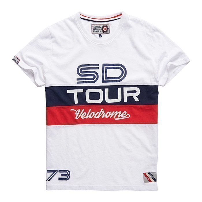 Superdry Men's Velo Peleton Tee White L