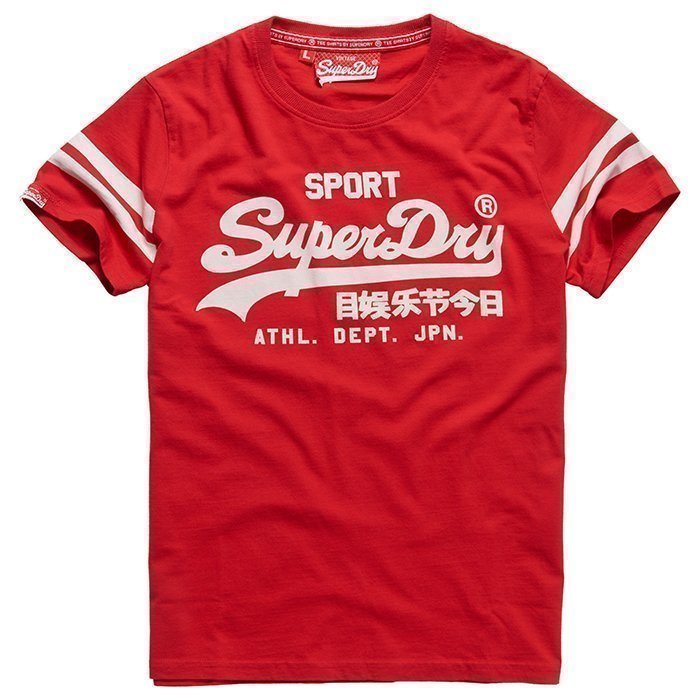 Superdry Men's Vintage Logo Sport Tee Rich Scarlet L
