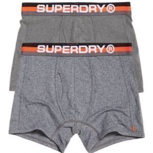 Superdry Retro Urheilubokserit Kaksoispakkaus Musta