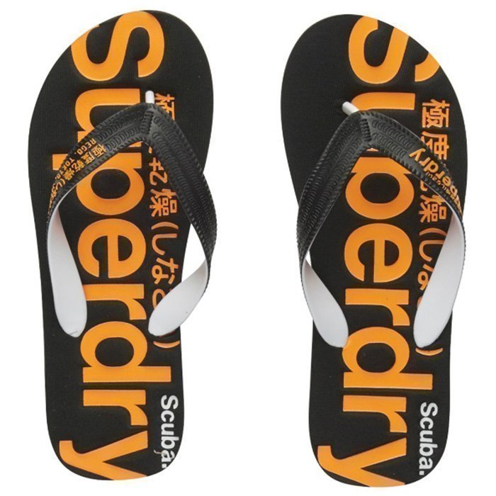 Superdry Scuba Flip Flop Black / Orange S