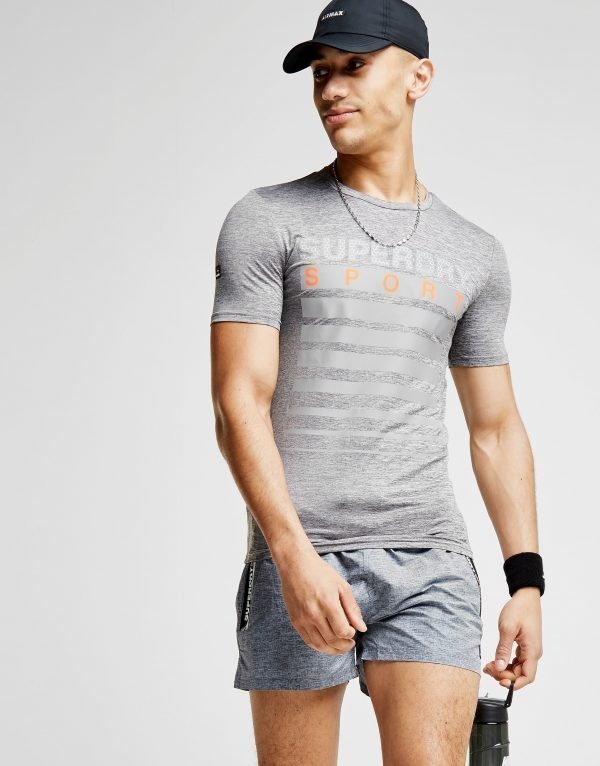 Superdry Sport Athletic Graphic T-Shirt Harmaa