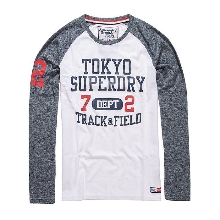 Superdry Trackster Baseball L/S Tee Navy/White L