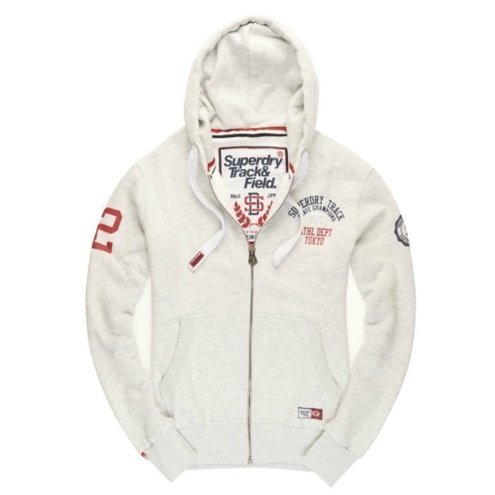 Superdry Trackster Zip Hood Ice Marl XL