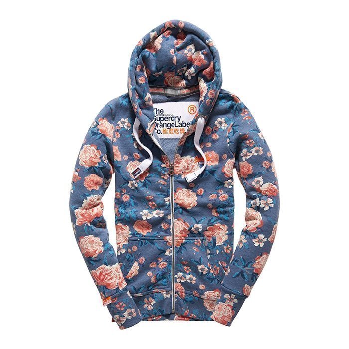 Superdry Women's Orange Label Aop Primary Ziphood