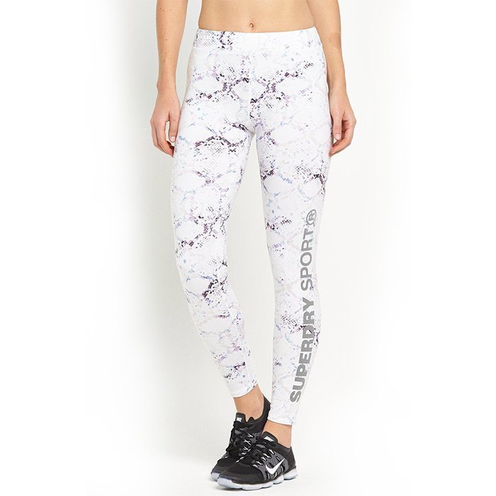 Superdry Women's Superdry Core Gym Legging White Python L