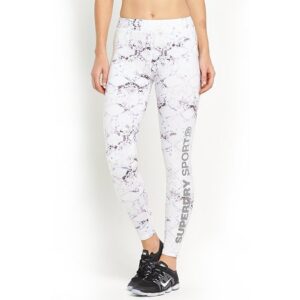 Superdry Women's Superdry Core Gym Legging White Python M