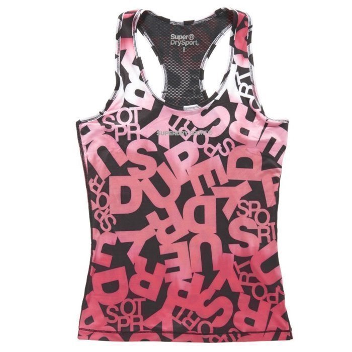 Superdry Women's Superdry Gym Core Print Vest Pink M