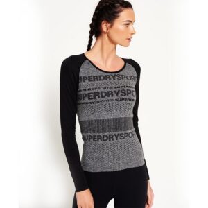 Superdry Women's Superdry Gym Seamless Long Sleeve Grey
