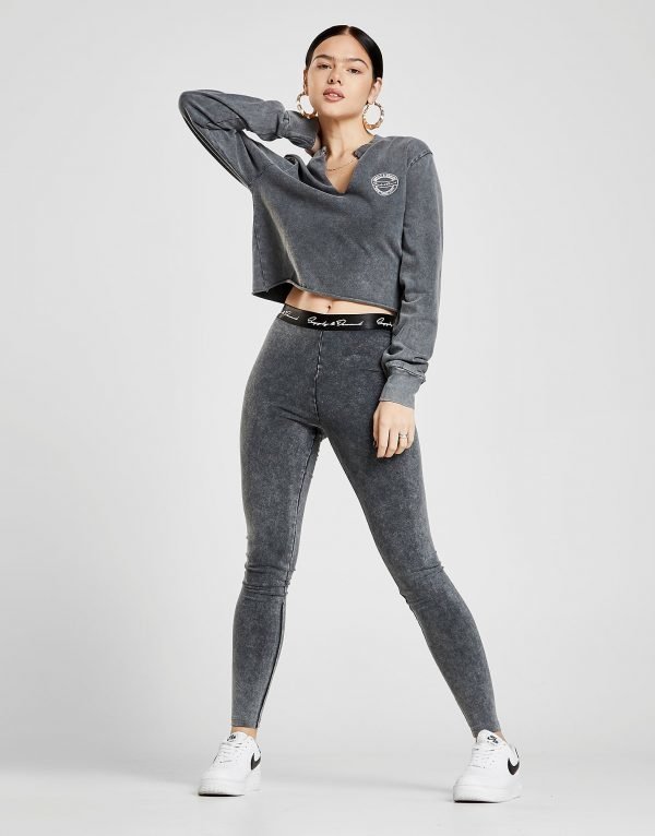 Supply & Demand Acid Wash Leggings Harmaa