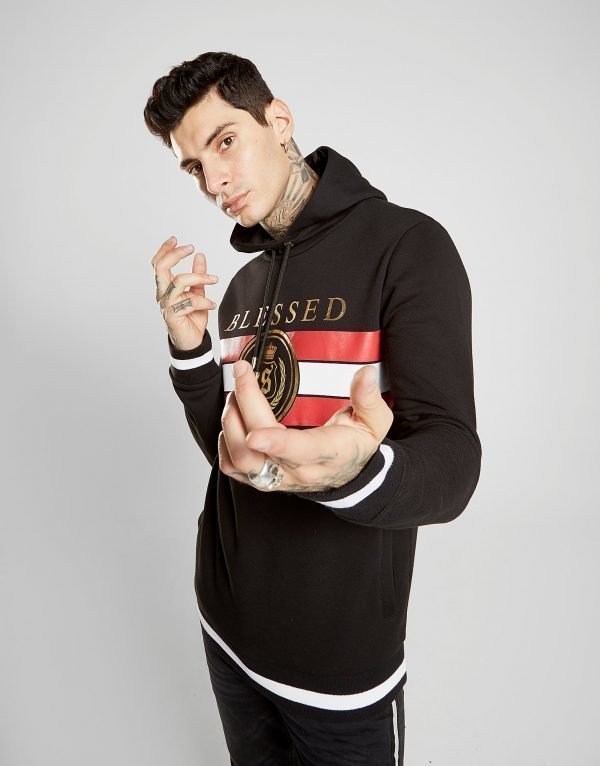 Supply & Demand Blessed Gold Foil Overhead Hoodie Musta