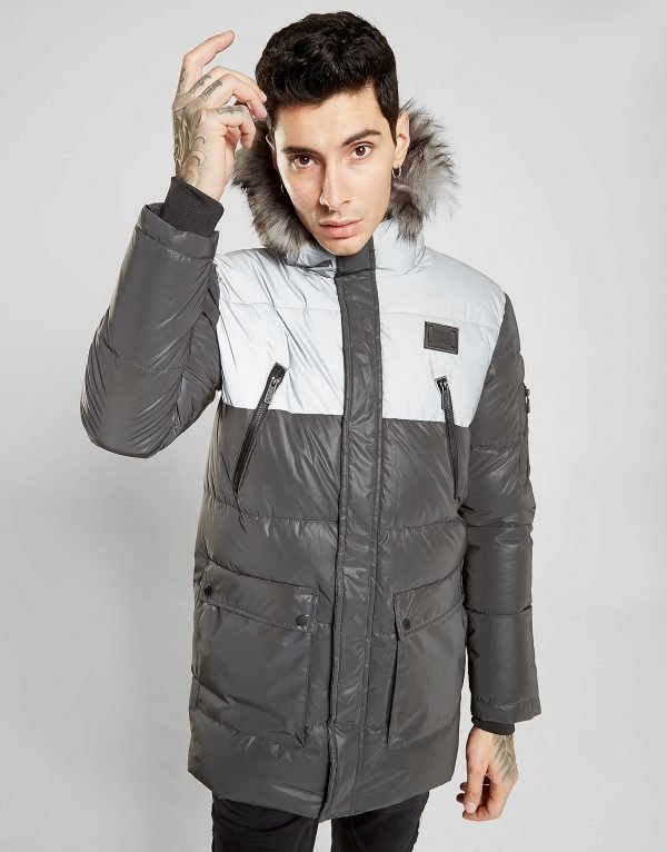 Supply & Demand Deux Reflective Parka Jacket Musta