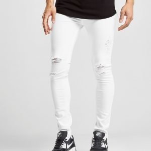 Supply & Demand Essential Distressed Skinny Farkut Valkoinen