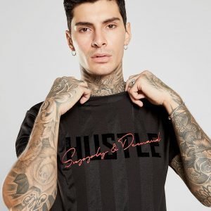 Supply & Demand Jacquard Hustler T-Shirt Musta