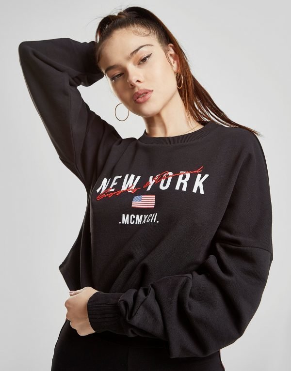 Supply & Demand New York Crop Crew Sweatshirt Musta