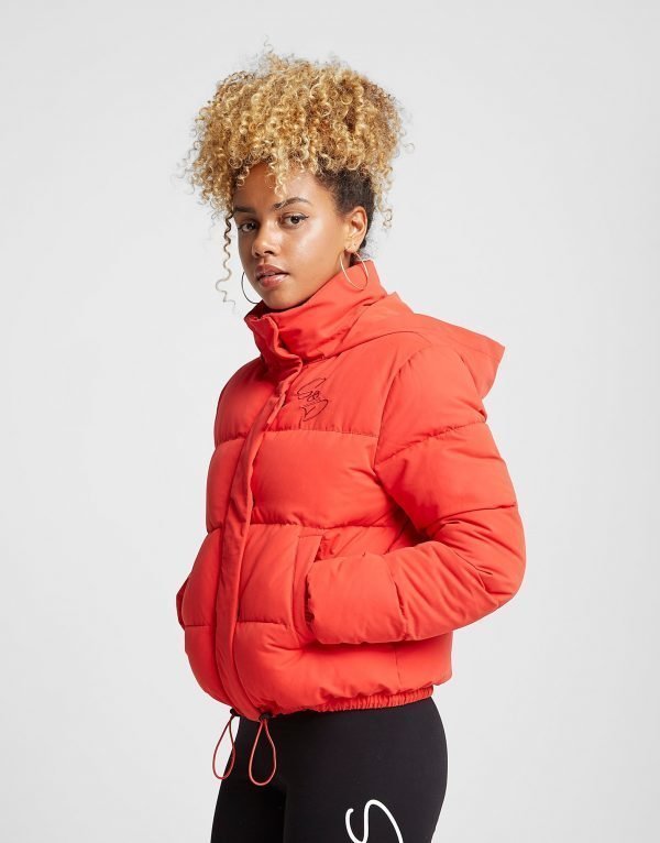 Supply & Demand Padded Boxy Puffer Takki Punainen