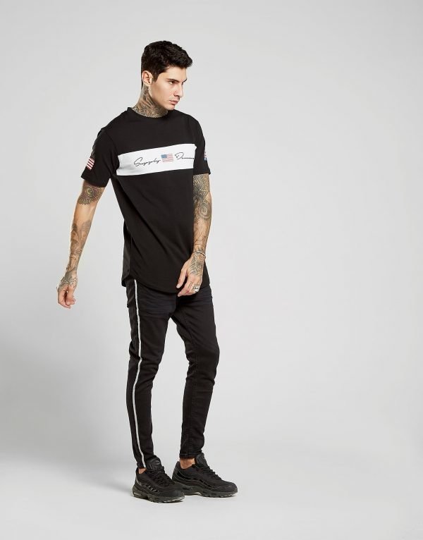 Supply & Demand Ronnie Tape Skinny Farkut Musta