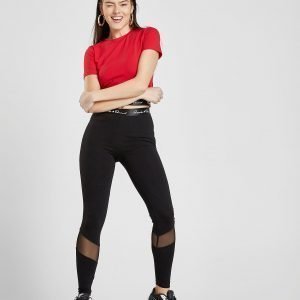 Supply & Demand Script Mesh Leggings Musta