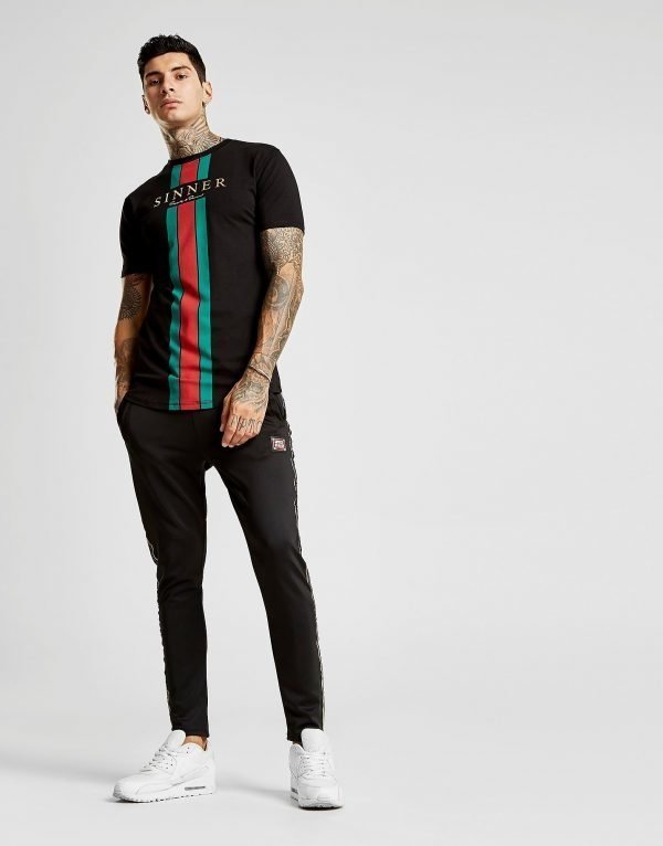 Supply & Demand Sinner Stripe T-Shirt Musta