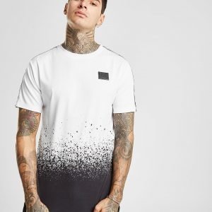 Supply & Demand Splatter Fade Tape T-Shirt Valkoinen