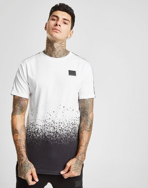 Supply & Demand Splatter Fade Tape T-Shirt Valkoinen
