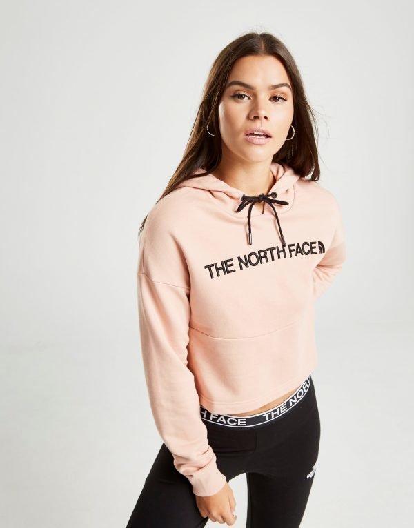 The North Face Embroidered Logo Crop Huppari Vaaleanpunainen