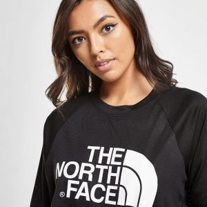 The North Face Mesh Crop Long Sleeve T-Shirt Musta