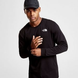 The North Face Simple Dome Long Sleeve T-Paita Musta