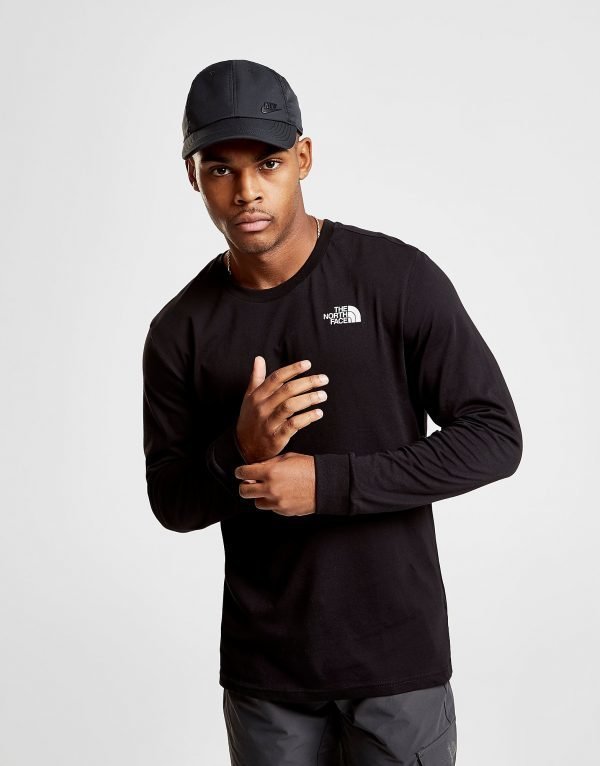 The North Face Simple Dome Long Sleeve T-Paita Musta