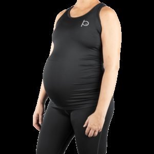 Training For Pregnant My Singlet Small Logo Hihaton Äitiyspaita