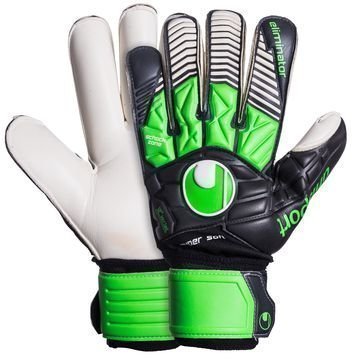 Uhlsport Maalivahdin Hanskat Eliminator Supersoft RF Musta/Vihreä/Valkoinen ENNAKKOTILAUS