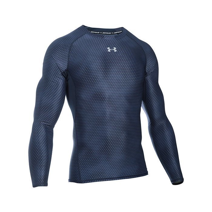 Under Armour Armour HG Longsleeve Compression Printed Midnight Navy Medium