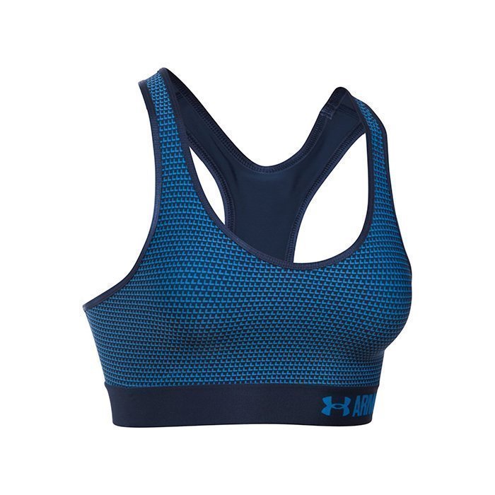 Under Armour Armour Mid Bra Printed Midnight Navy Large