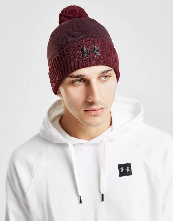 Under Armour Logo Pom Beanie Hat Violetti