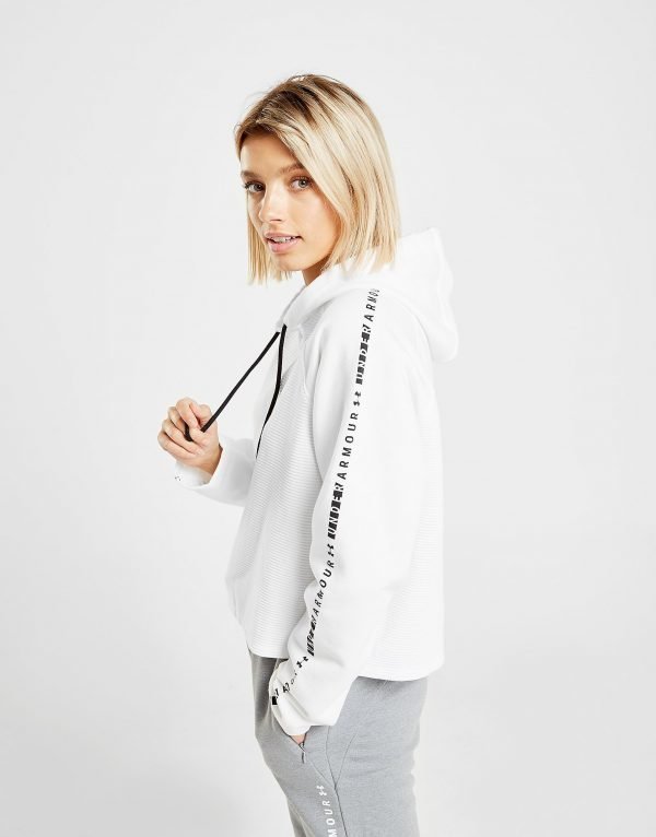 Under Armour Ottoman Crop Hoodie Valkoinen