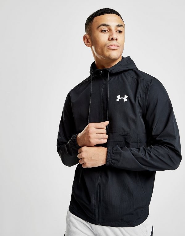 Under Armour Sportstyle Woven Full Zip Takki Musta