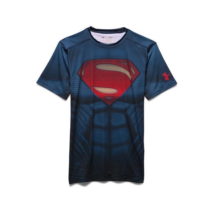 Under Armour Superman Suit Shortsleeve Midnight Navy Large