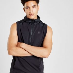 Under Armour Threadborne Terry Sleeveless Overhead Hoodie Musta