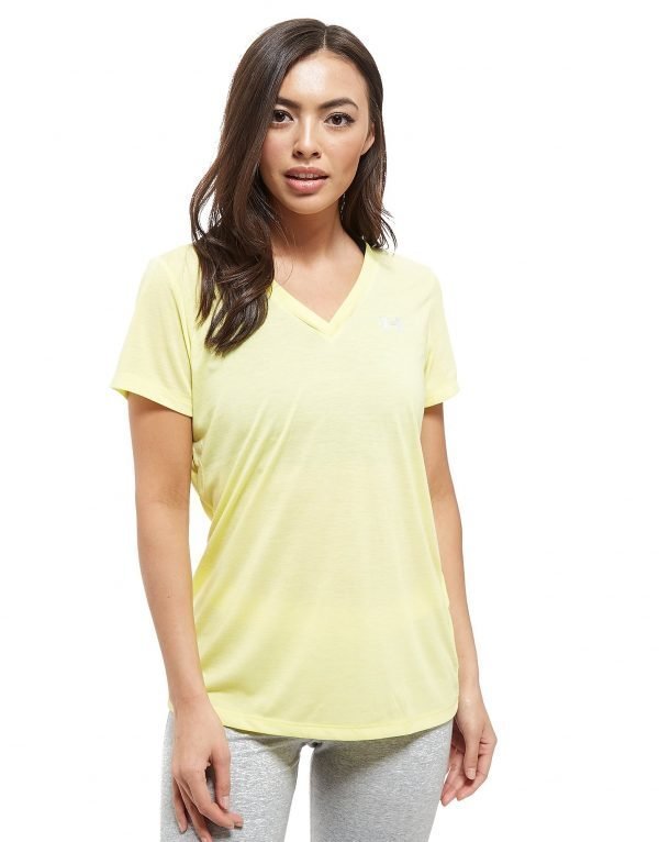 Under Armour Threadborne V-Neck Short Sleeve T-Shirt Lemon