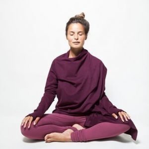 Urban Goddess Yoga Top Cardigan Wrap Me Up Deep Cherry