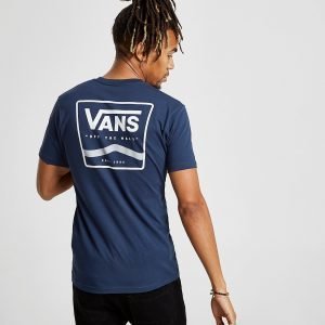 Vans Short Sleeve Sidestripe T-Paita Laivastonsininen