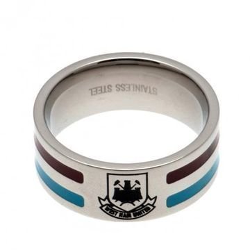 West Ham United Colour Stripe Ring Small