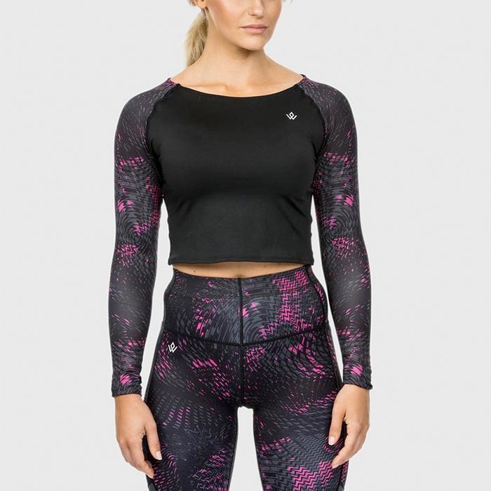 Workout Empire High Performance Cropped Longsleeve Amaranthine L