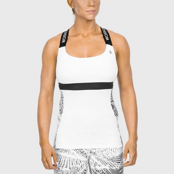 Workout Empire Womens High Performance Tank Top Snow L